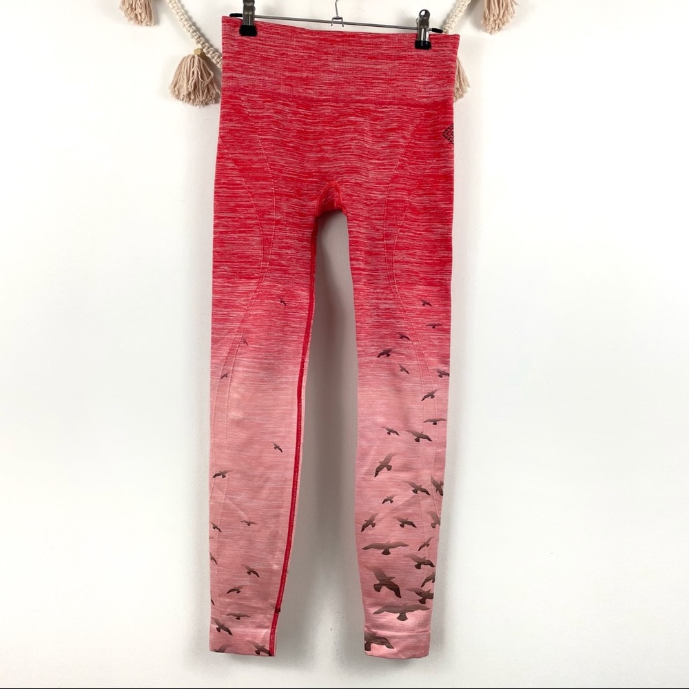Yeba Ombré Yoga Athletic Legging Bird Pants SZ S